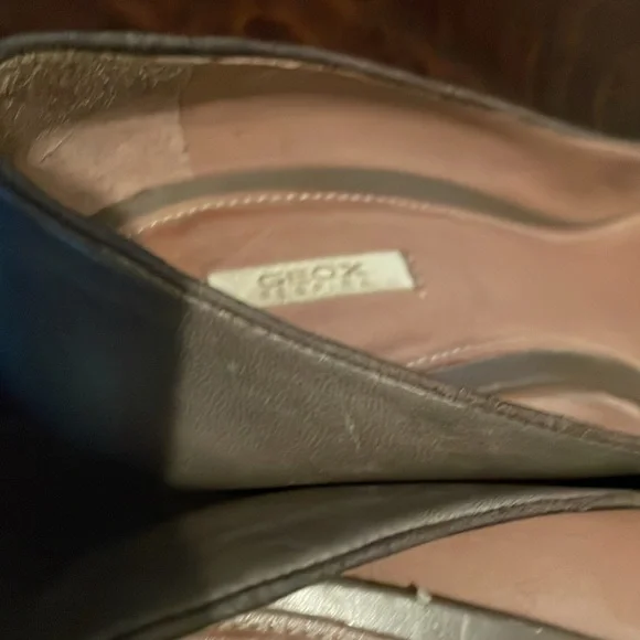 GOEX Heels Women Size8 EU38.5 Taupe Italian Design Medium Heel Insole Square Toe - Picture 5 of 15